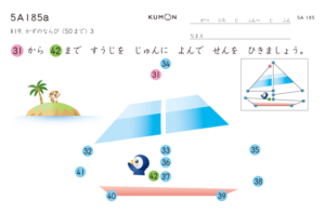 数字を線でつなぐ
